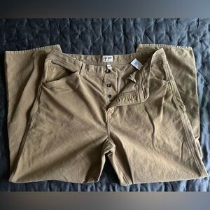 TODD SNYDER Relaxed Moleskin Carpenter Pants 38 x 32 Workwear style khaki color